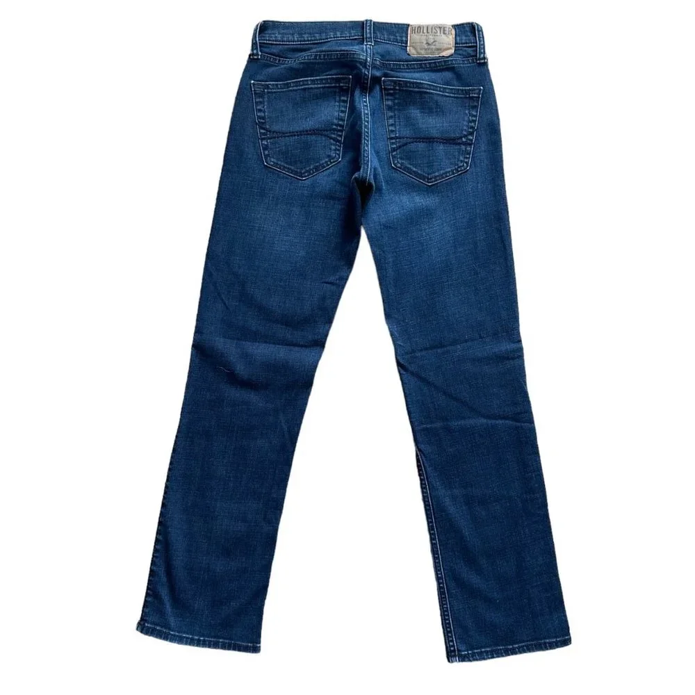 Hollister Jeans 28 X 30 Slim Straight Medium Wash Blue Denim - Picture 4 of 11